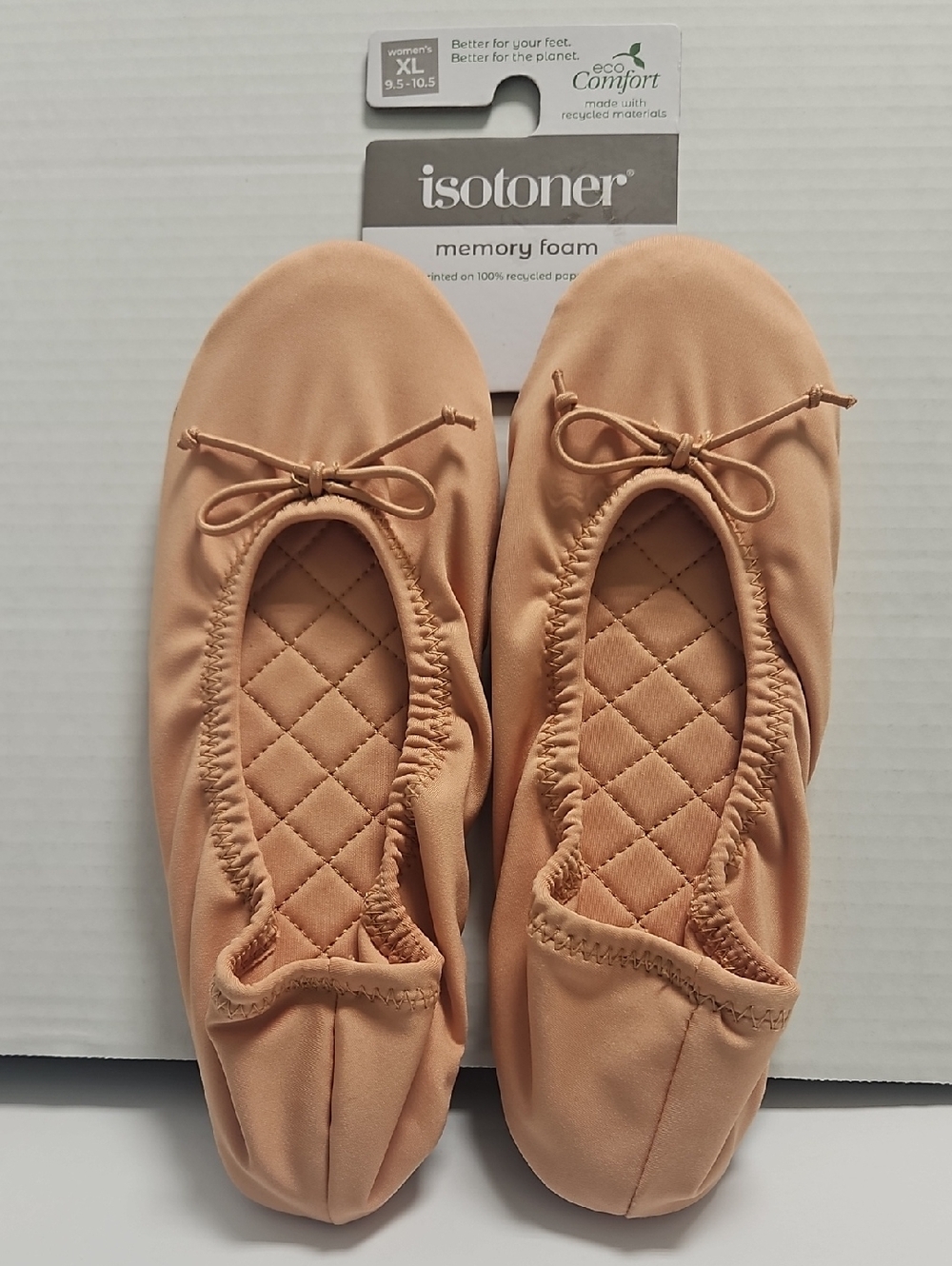 isotoner Peach Memory Foam Ballet Flats